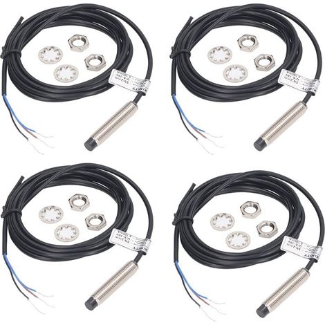 4 jeux de commutateurs de proximité 8mm Dia PNP 3 fils normalement fermés Contact NC détection inductive 6 à 36VDC (1/5)