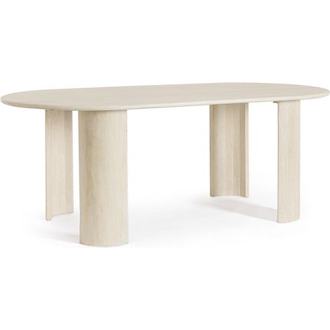 Tavolo "Orlando" in legno di mango 210-100x76 -Panna (1/5)