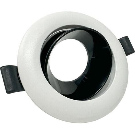 Portafaretto Orientabile Incasso Per Soffitto Supporto Faretto Bianco Nero (1/4)