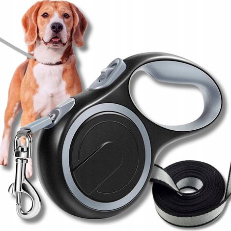 Correa automática para perros con cinta reflectante de bloqueo, 50 kg, 8 m