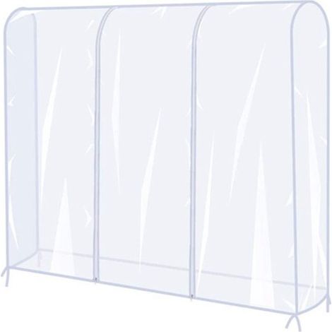 Kleiderständerabdeckung – Schutzhülle für Kleidung – Kleideraufbewahrung – Staub- und wasserdicht – 180 x 50 x 150 cm – Transparent (1/5)