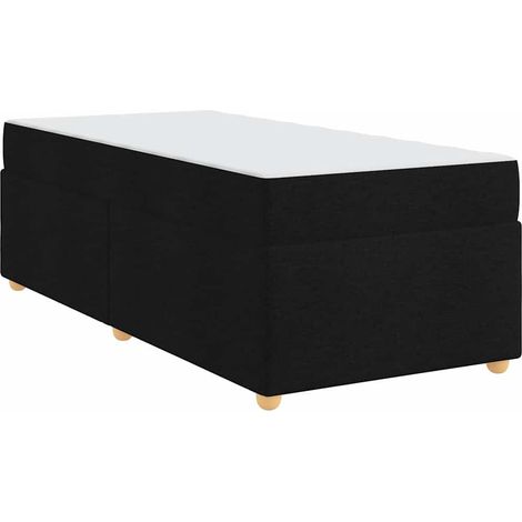 Lit simple,Lit adulte,Cadre de lit avec matelas Noir 90 x 200 cm tissu CFW7326388 (1/5)