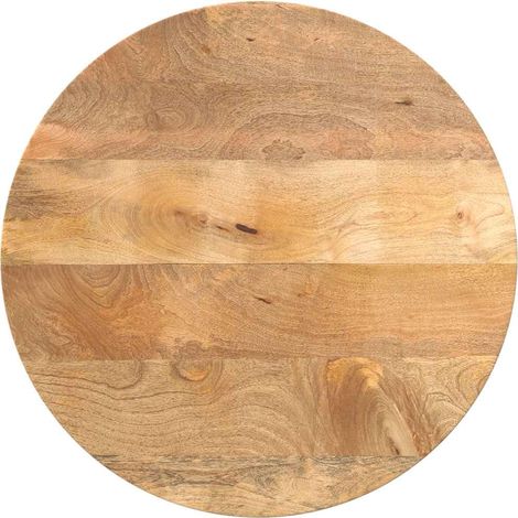 Dessus de table Dessus de bureau Plateau de table Ø 40x2,5 cm rond bois de manguier massif (1/5)