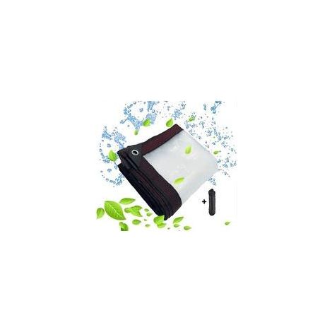 Bâche Transparente avec Oeillets bache Transparentes Exterieur Plastique Serre avec Impermeable terrasse bâches de Protection étanche pour extérieur Meubles de Jardin Tente 2x3m (1/5)