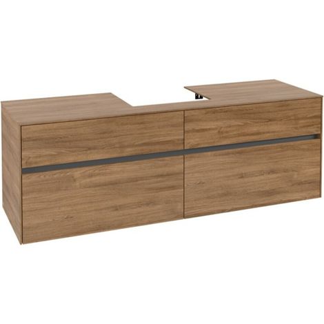 V&B Waschtischunterschrank Collaro 160x54,8x50cm, WT mittig, kansas oak (1/3)