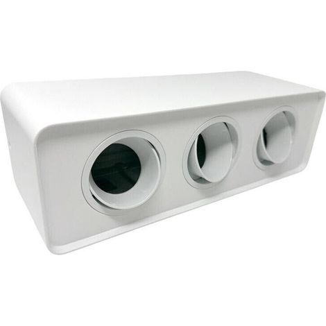 Porta Faretto Triplo Supporto Orientabile Montaggio Da Soffitto Bianco P343b (1/4)