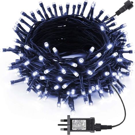 Mini luci a stringa per interni, 200 luci a stringa LED collegabili con adattatore di alimentazione per decorazioni per feste, matrimoni, albero di Natale, patio, casa e giardino (B