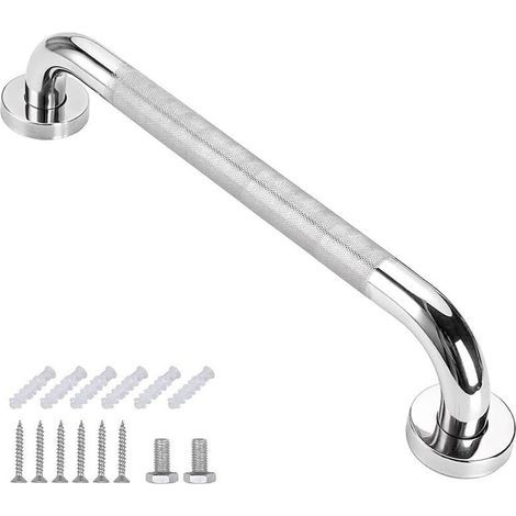 INHHUB Barre d'Appui de 40cm pour Salle de Bain - Antidérapante, en Acier Inoxydable, pour Douche - Avec Vis-INHHUB (1/5)
