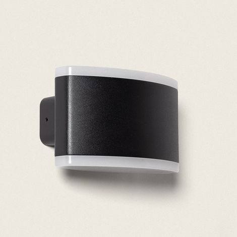 Aplique de Pared Exterior LED 15W Iluminación Rectangular Aluminio Negro Bertol Negro