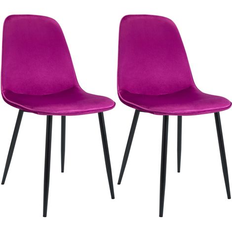 Set di 2 sedie da pranzo Maryam viola Velluto (1/5)
