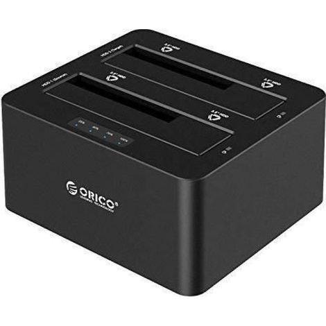Box esterno SHAN ORICO per hard disk da 2,5" e 3,5", docking station, duplicatore, due alloggiamenti, USB 3.0, SATA III 6 Gbit/s (1/5)