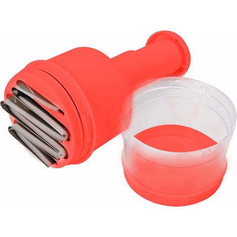 Presse-ail manuelle de cuisine, hachoir, coupe-légumes, éplucheur d'oignons (rouge) (1/5)