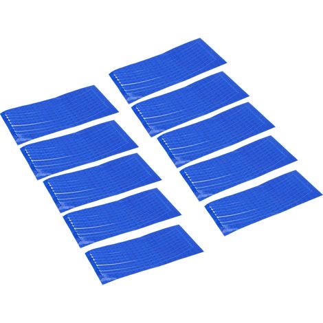 Lot de 10 bandes réfléchissantes adhésives imperméables pour jantes de vélo, décoration de sécurité réfléchissante de nuit, autocollants bleus (1/5)
