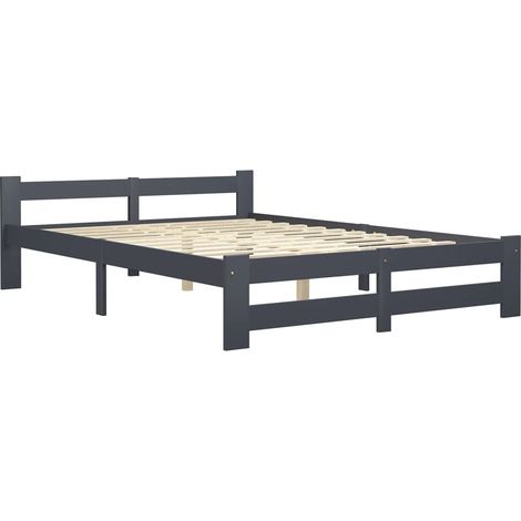 Maison Exclusive - Giroletto Grigio Scuro in Legno Massello di Pino 140x200 cm