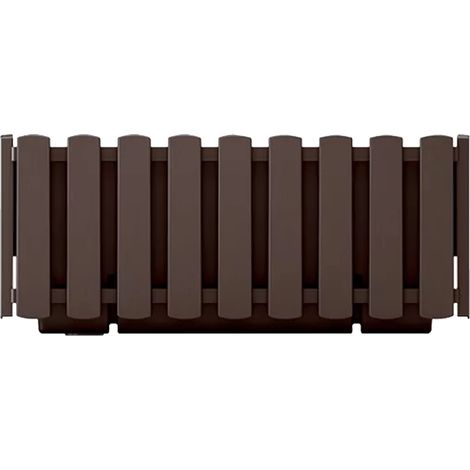 Jardinière de balcon Boardee 38x18x16 cm - Brun (1/5)