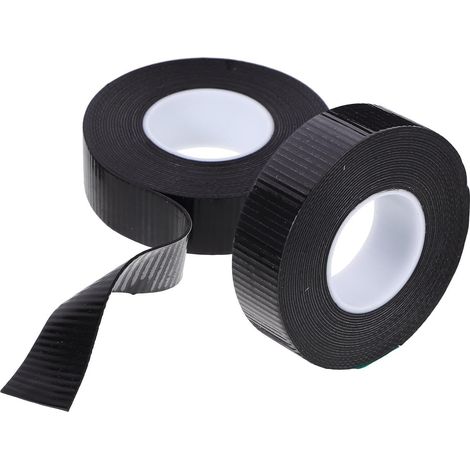 Healeved Lot de 2 rouleaux ruban isolant électrique noir multi-usages pour câbles, en caoutchouc (1/5)