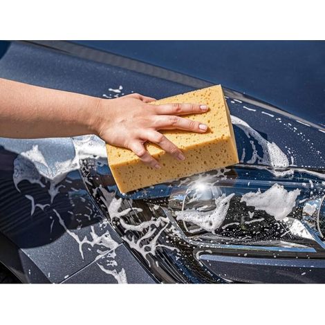 Spugna speciale per il lavaggio dell'auto, extra large e resistente, per la decontaminazione, spugna di cotone assorbente ad alta densità, strumento per la spazzolatura dell'auto (1/4)