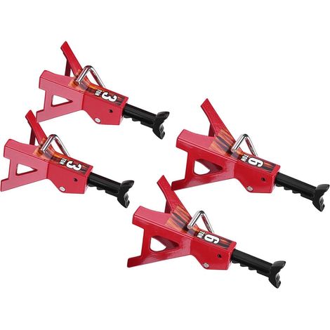 Chandelle Métallique Réglable, Compacte et Légère, 6 Tonnes, pour Voiture Télécommandée, 2 Chandelles de Simulation de 3 Tonnes avec Base pour Chenille D90 Axial Wraith SCX10 à (1/5)