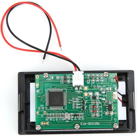 Voltmètre numérique LCD YB5135D à deux fils (demi-étanche, 3,5 V-20 V CC) (1/3)