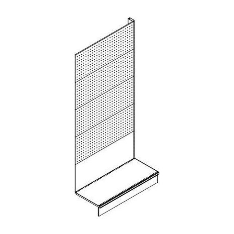 ESTENSIONE SCAFFALE A PARETE MARKET SCHIENALE MIX RAL 9016 CM 100 H.CM 215