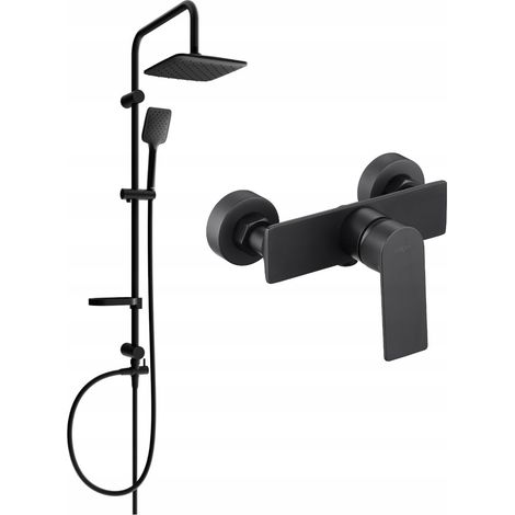 Mexen Sven ensemble de douche apparent avec douche de tête et mitigeur de douche Alexa, noir - 71240262-70 (1/3)