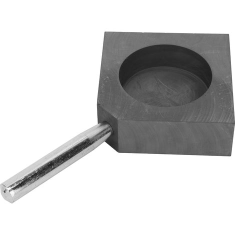 Moule de coulée en graphite résistant à la chaleur et de haute pureté, moule en graphite en forme de lingot de 2,4 pouces de diamètre et 0,8 pouce de profondeur. (1/5)