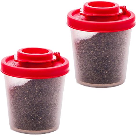 Moulin À Sel Et Poivre - Résistant À L'Humidité - Transparent - En Plastique Alimentaire - Pour Pique-Nique Camping Extérieur - Lot De 2 (1/5)