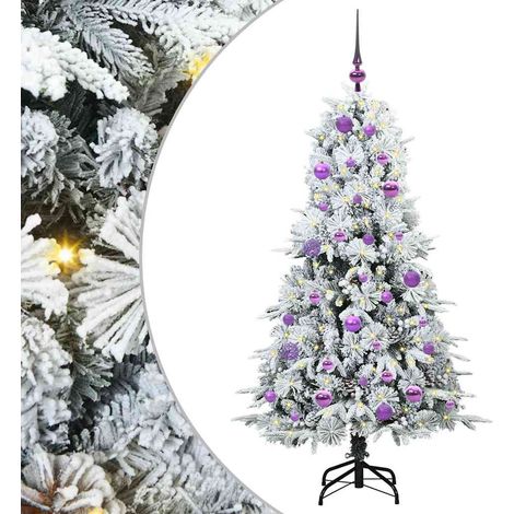 Albero di Natale  Albero natalizio  Albero festivo Artificiale con Rami Pieghevoli Bianco 150 cm (1/5)