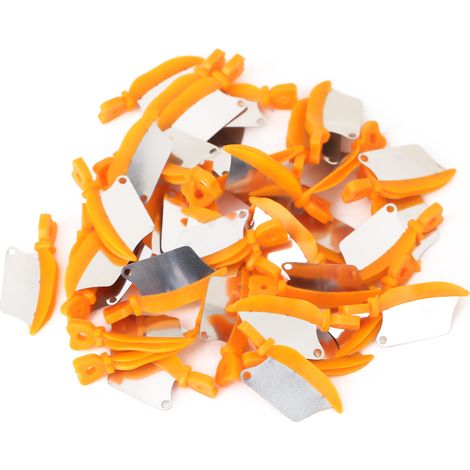 Lot de 40 Coins Interdentaires en Plastique pour Dents, Accessoires Dentaires (Orange, Taille M) (1/5)