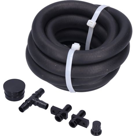 Kit de dérivation PCV Diesel en alliage d'aluminium 6061 pour Chevrolet GMC Sierra 2500 HD 3500 HD 06-10 Noir (1/5)