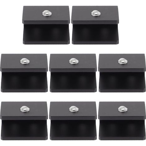 8 Piece Steel Bathroom Brackets Floating Display Kitchen Cases Glass