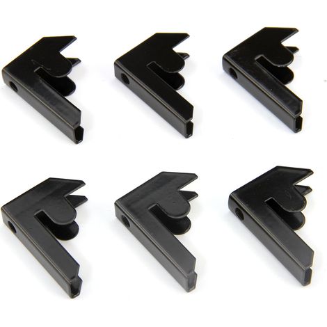 Clips de connexion pour étagères de garage Monster Racking T-Rax, lot de 6 connecteurs métalliques noirs pour relier les modules sans boulons – Compatible uniquement avec la gamme T-Rax
