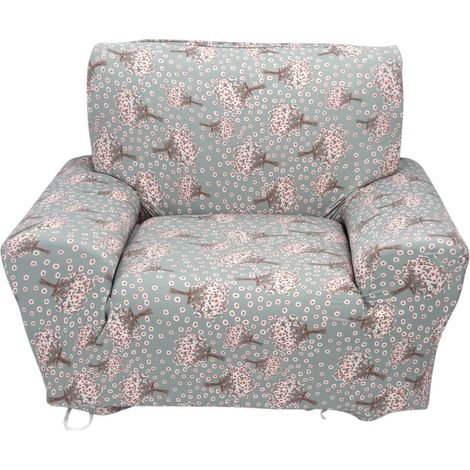 Housse de Canapé 1 Place Extensible Tissu Sablé Antidérapant Protection Meuble Élastique Lavable 90-140cm (1/3)