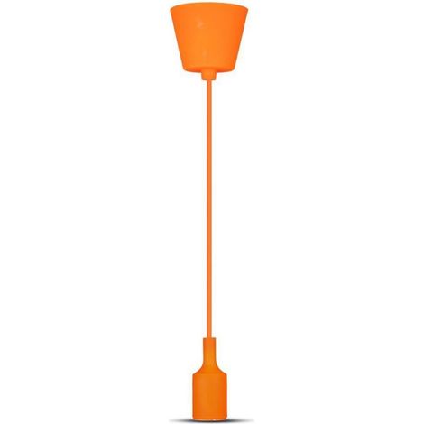 V-TAC Portalampada a Sospensione E27 (Max 60W) in Silicone Arancione