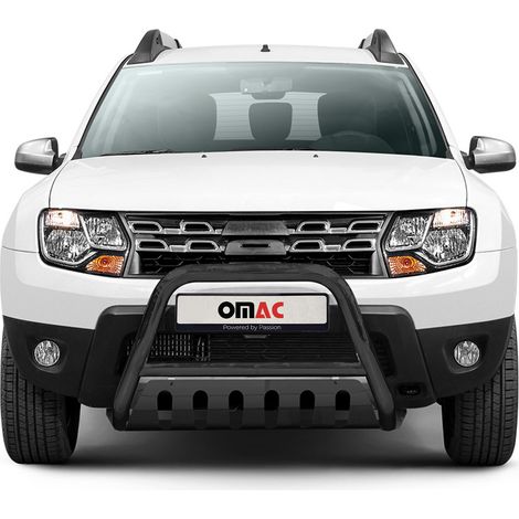 Pare-Buffle Avant Pour Dacia Duster 2010-2018 Acier Inoxy Noir