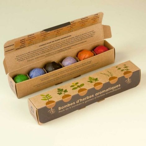 Pack de 6 bombes de graines aromatiques (1/5)