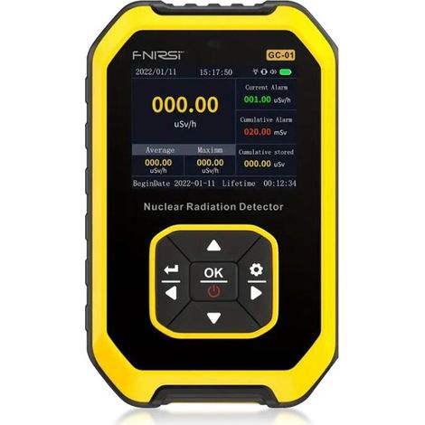 Shmshng – Compteur Geiger portable – Détecteur de rayonnement bêta gamma – Écran LCD – Plage d'énergie 48 KeV à 1,5 MeV – Dosimètre 0,00 à 500,0 mSv (1/5)