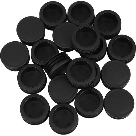 Lot de 20 embouts ronds en nylon pour tubes carrés, protection (1/5)