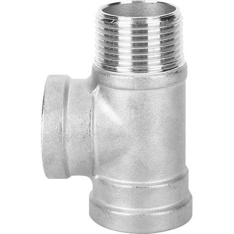 Raccord en T 3 voies G1" Inox 304, Coude Union pour Tube, Connecteur Femelle, Accessoire Plomberie Robuste, Pack de 1 Pièce (1/4)