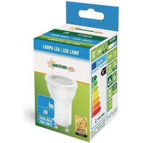 Ampoule LED MR11 - 2 W - 230 V - Culot GU10 - Lumière Froide 6000 K - Angle 45° - 240 Lm - 17000 Heures - Lot de 1 (1/3)
