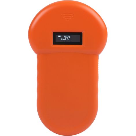 Lecteur portable de puces RFID pour animaux de compagnie avec écran LCD 134,2 kHz, compatible ISO et RFID.