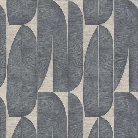 Graphic wallpaper wall Profhome 396583 non-woven wallpaper slightly textured design matt beige black 5.33 m2 (1/5)