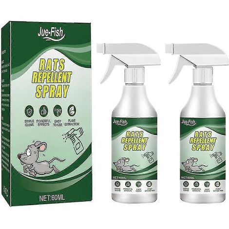 à 3 sprays répulsifs à la menthe poivrée contre les souris, spray anti-rongeurs, accessoire ménager. Taille : 2 pièces. (1/4)