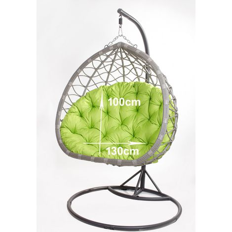 Coussins pour fauteuil berçant de jardin 130 x 100cm Coussin Fauteuil Suspendu Coussin fauteuil suspendu hamac Lemon