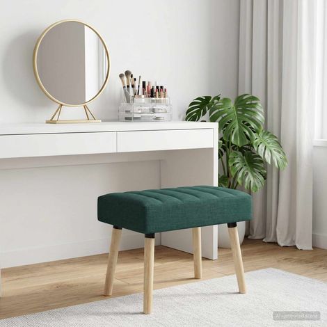 vidaXL Banc capitonné canal Vert foncé 60 x 40 x 45 cm Tissu (1/5)