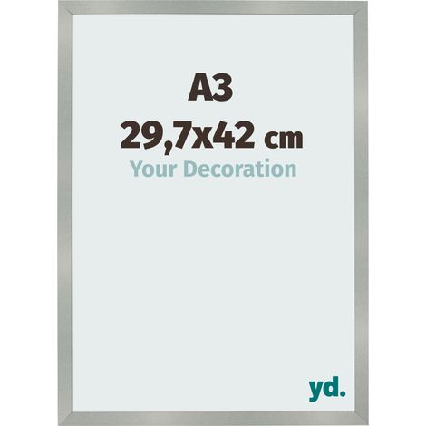 yd. - Cadre photo A3 29.7x42 - Aluminium Brosse - MDF - Bologna (1/5)