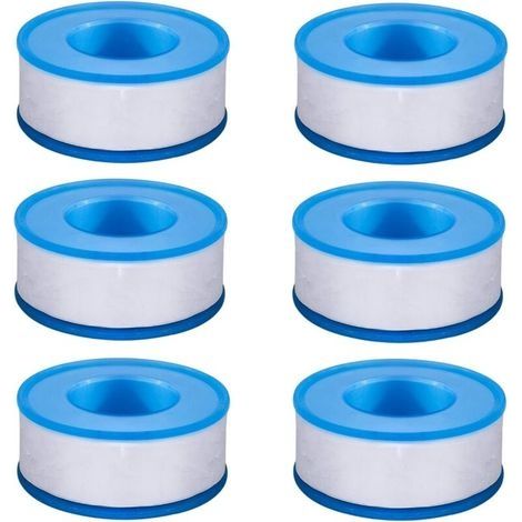 Tuyau Ptfe Eau Plombiers Téflon de Plomberie Joint Rubans d'Étanchéité pour Tête de Tuyau de Douche 6 Rouleaux 3/4 Pouces(18m) (1/5)