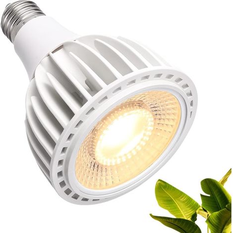 Lampe de croissance LED 24 W 3000 K, PPFD élevé, culot E27 universel, idéale pour les semis et les plantations.- (1/5)