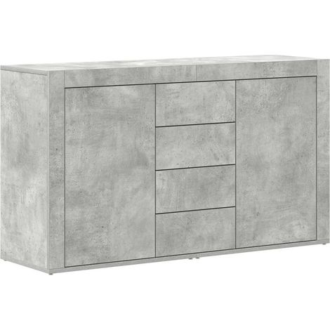 Buffet,Bahut,Meuble de Rangement Gris béton 120 x 36 x 69 cm Bois d'ingénierie CFW77592 (1/5)