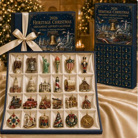 Calendrier de l'Avent américain du 250e anniversaire - Calendrier de l'Avent traditionnel de Noël pour le 250e anniversaire - 3D